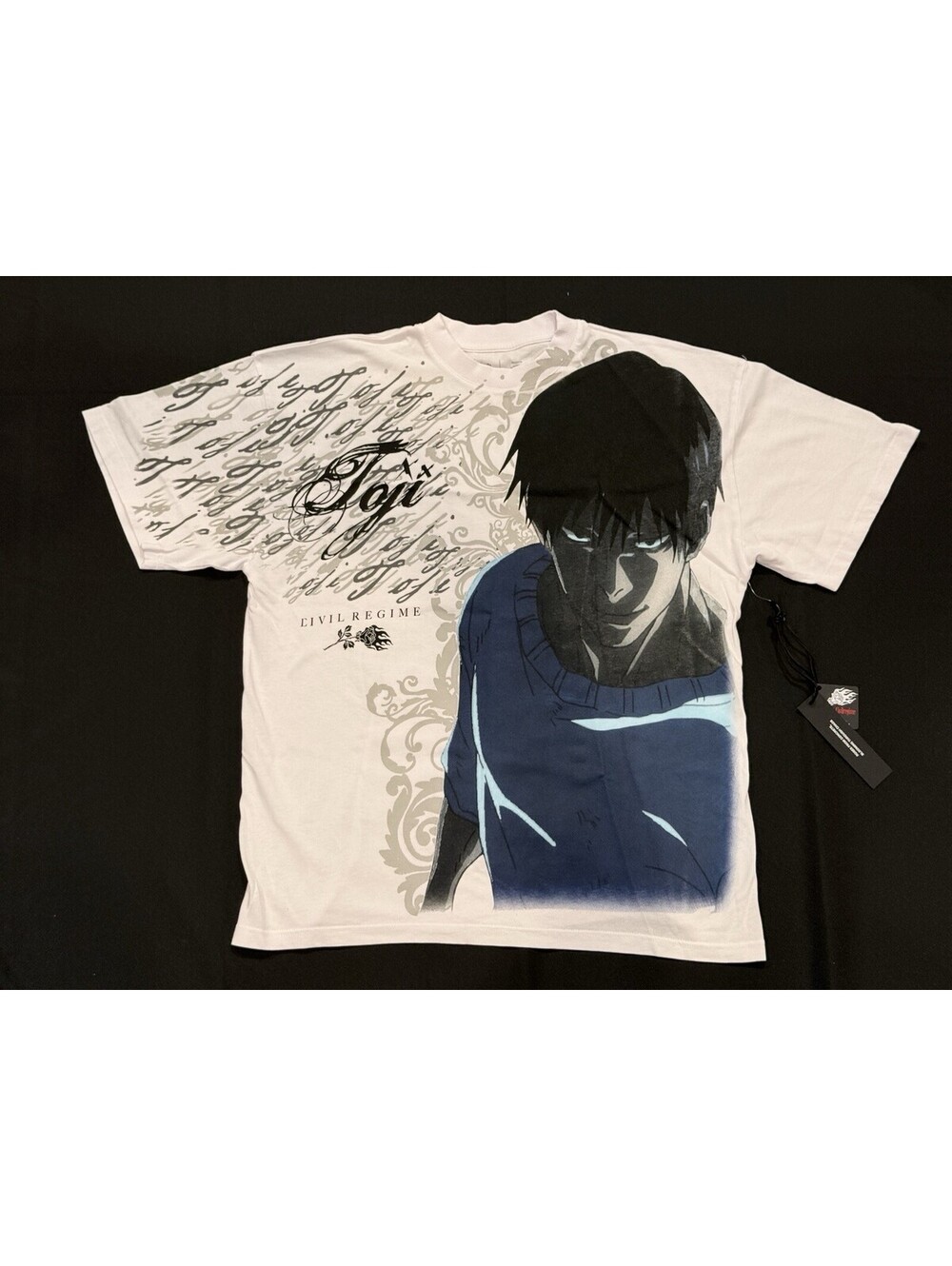 New Tags Civil Regime X Jujutsu Kaisen Toji White T-Shirt Size Medium Oversized